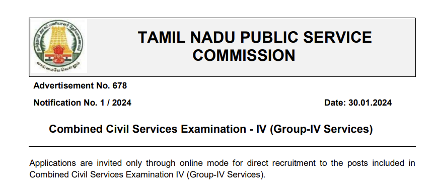 TNPSC Recruitment 2024