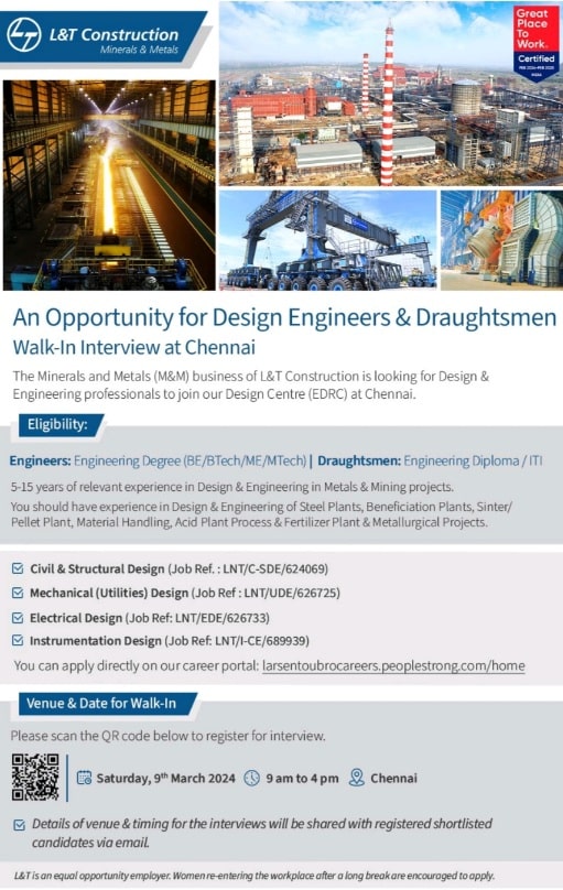 L&T Construction Hiring | Walk-in-Interview L&T Construction Hiring | Walk-in-Interview