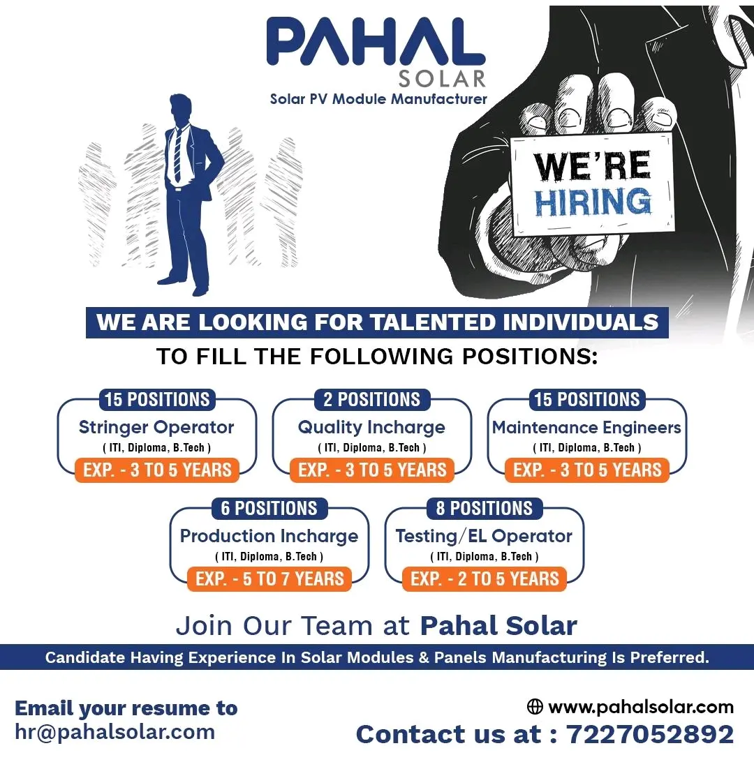 Pahal Solar Hiring