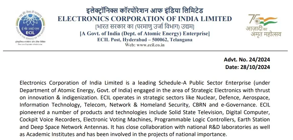 ECIL Walk-in Interview