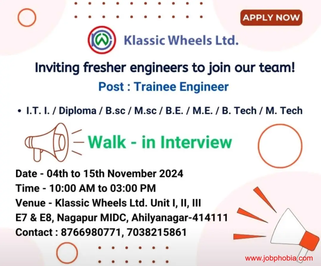 Klassic Wheels Ltd Hiring