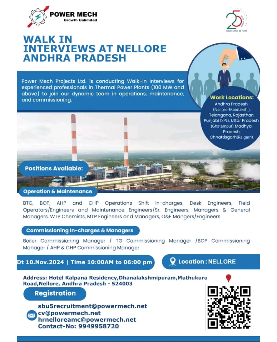 Power Mech Walk-in Interview