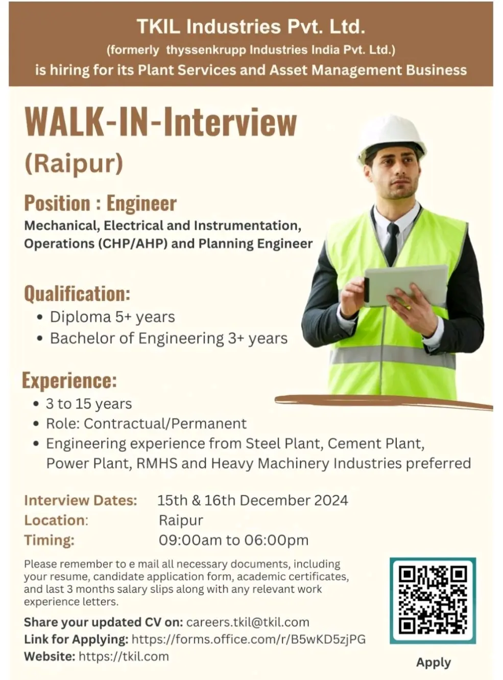 Thyssenkrupp Industries Hiring