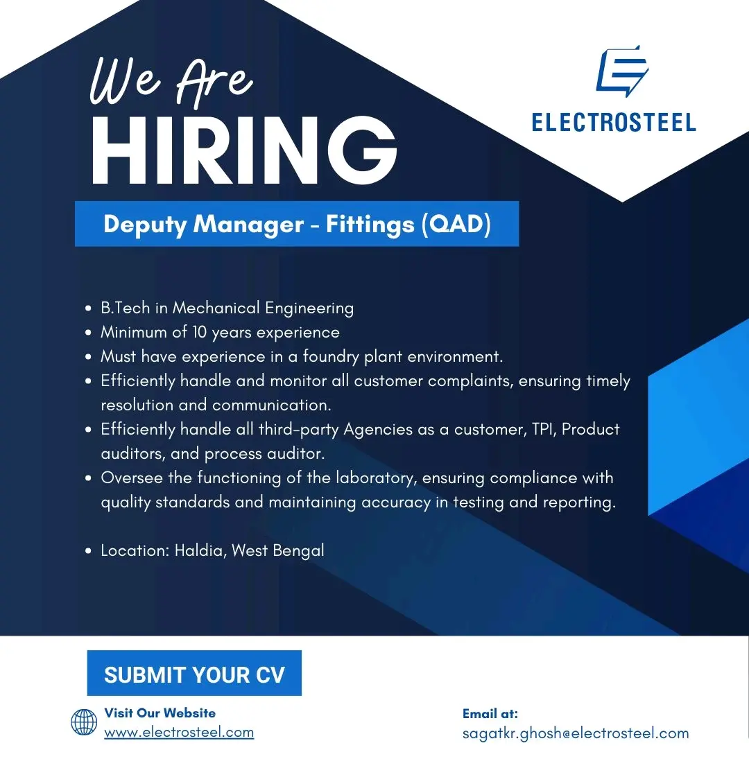 Electrosteel Hiring 2