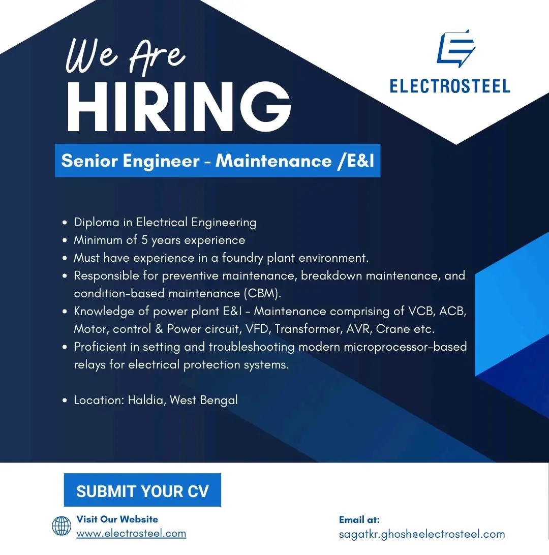 Electrosteel Hiring 4