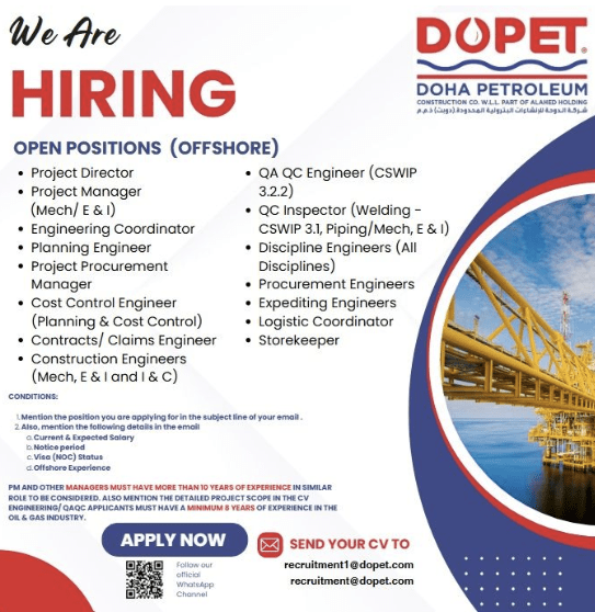 DOPET Offshore Hiring 2025