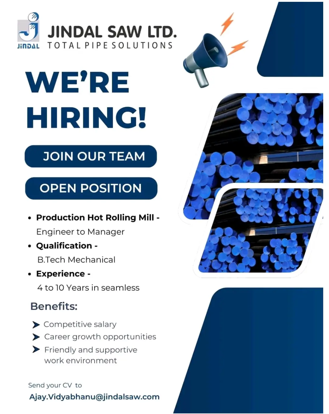 Latest Jindal Steel Recruitment 2025