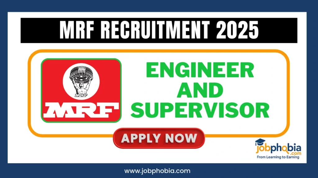 MRF Engineer And Supervisor Recruitment 2025