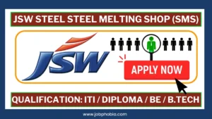 JSW Steel Melting Shop Hiring 2026