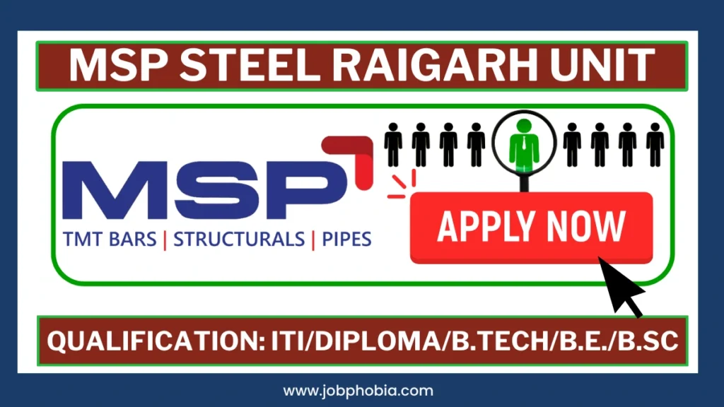 MSP Steel Raigarh Unit Hiring 2026