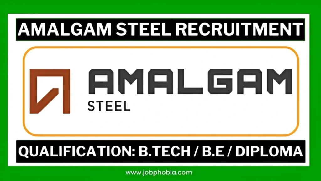 Amalgam Steel Recruitment 2026 Engineer and Shift Incharge Job Vacancy