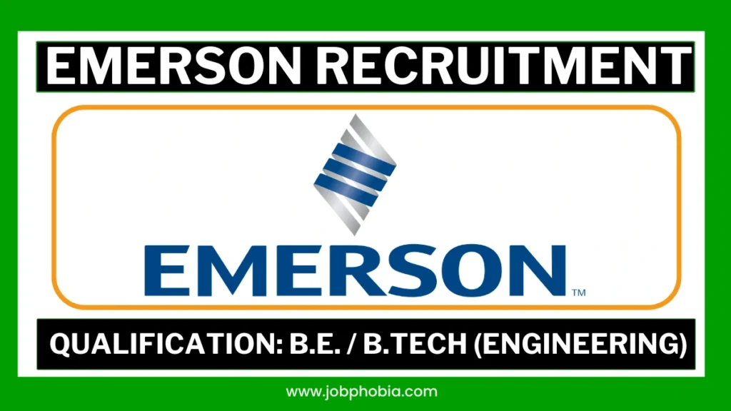 Emerson Project Manager Hiring 2026 for Assistant Manager and Manager Projects in Navi Mumbai.