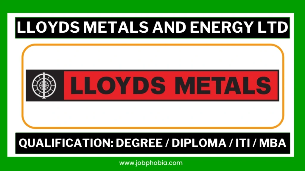 Lloyds Metals Hiring 2026 Poster for Unit 1 Ghugus Chandrapur.