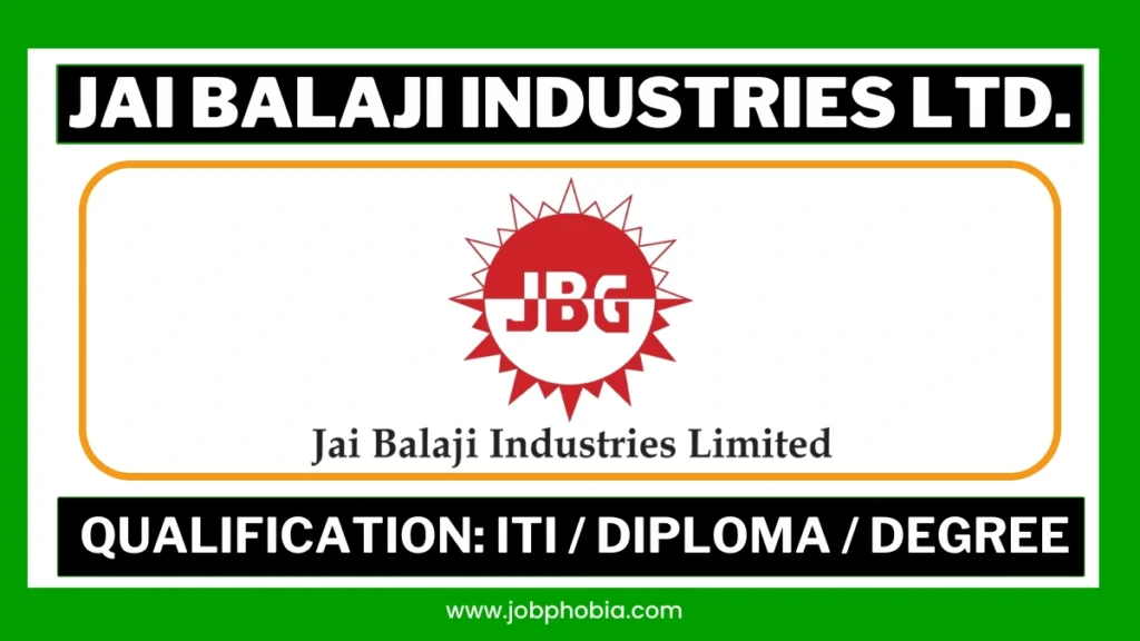 Jai Balaji Industries Recruitment 2026 poster for Ferro Operations in Durgapur, hiring Crane Operators, Batching Operators, and Chemists.