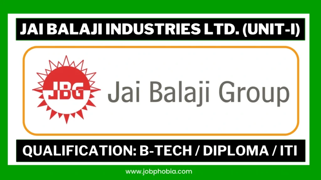 Jai Balaji Industries Recruitment 2026 Poster for Instrumentation Professionals in Raniganj and Mangalpur.