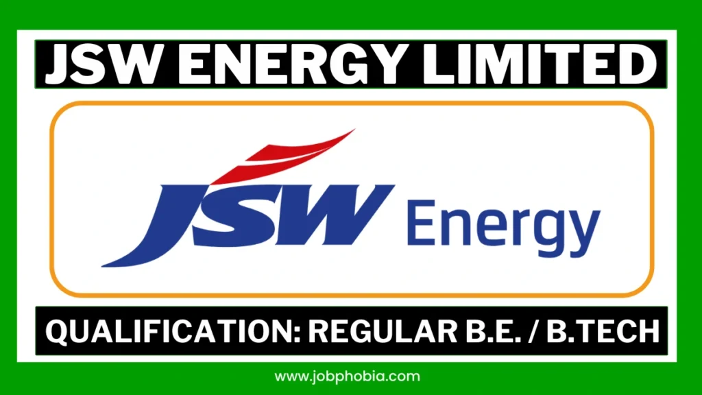 JSW Energy Hiring 2026 for 1600 MW Salboni Thermal Power Project Engineers