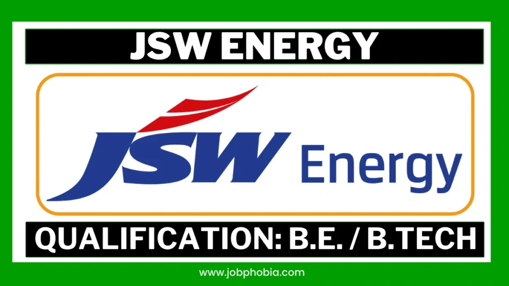 JSW Energy Ratnagiri Recruitment 2026 Job Poster for Engineers and Area In-charge roles.