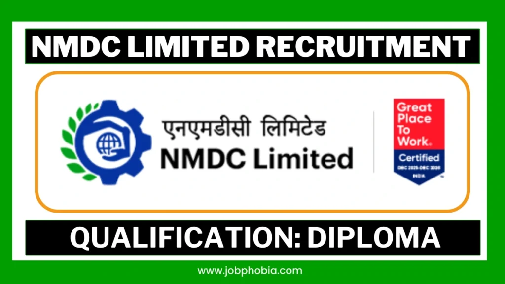 NMDC Recruitment 2026 for Junior Engineers