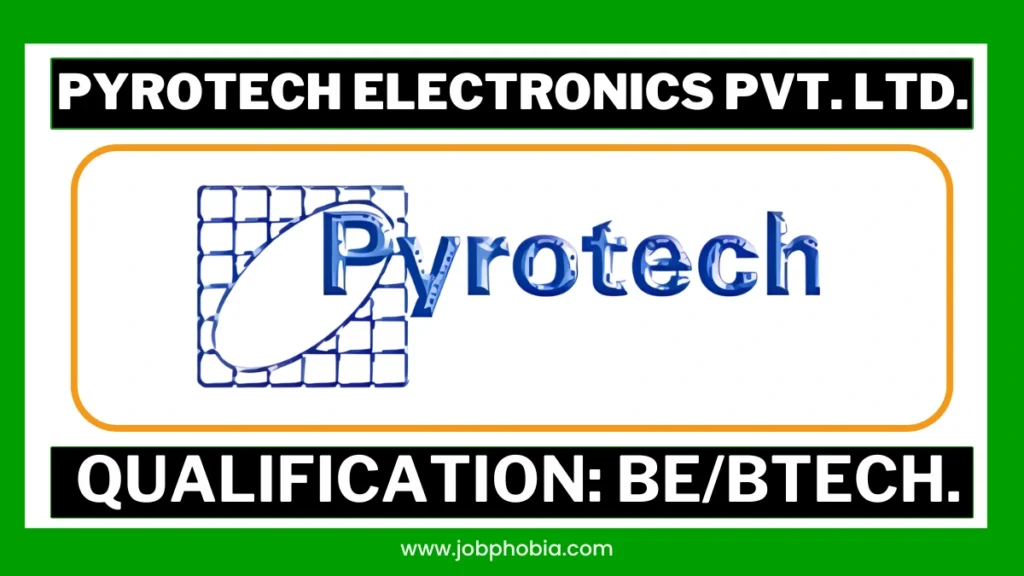 Pyrotech Electronics Recruitment 2026 official hiring poster for AI/ML Engineers and Graduate Engineer Trainees.