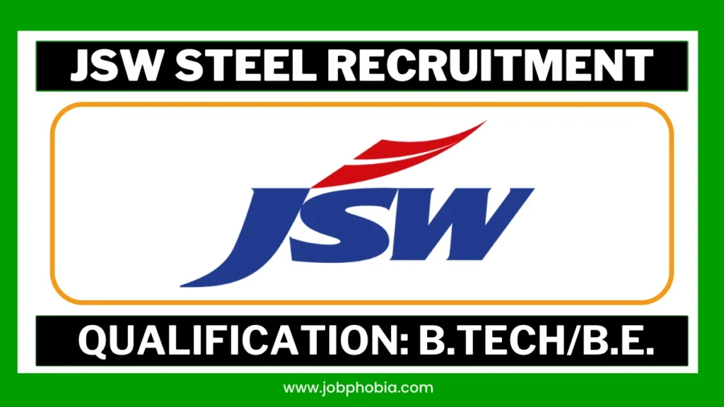 JSW Steel Sinter Plant Recruitment 2026Flyer for Sinter Plant Operations and Maintenance Roles