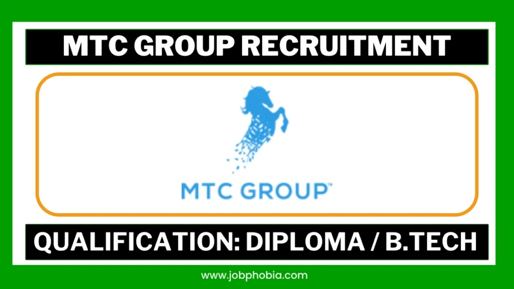 MTC Group Recruitment 2026 for Mechanical and Electrical B.E B.Tech Diploma Freshers