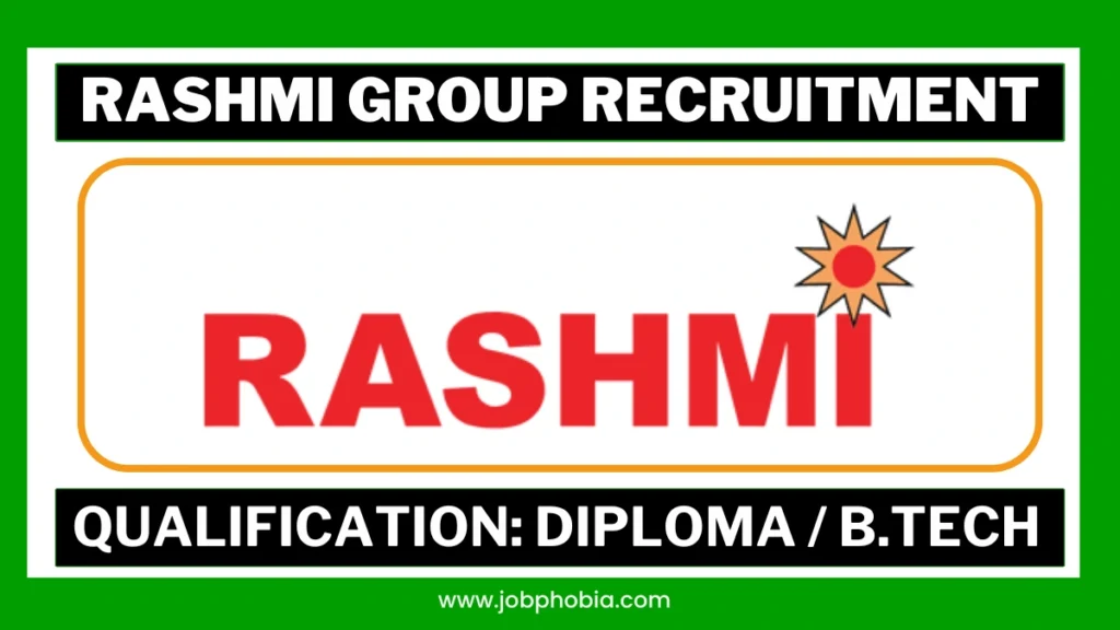 Rashmi Group Recruitment 2026 in Kolkata for experienced candidates
