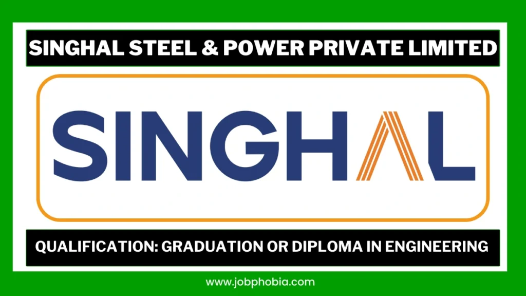 Singhal Steel & Power Recruitment 2026 Job Poster for DCS Engineers in Chhattisgarh
