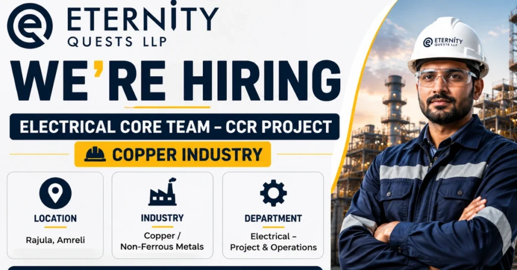 Electrical Core Team Recruitment 2026 thumbnail for CCR Copper Project hiring in the Copper Industry.