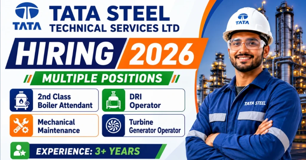 Tata Steel Technical Services Ltd Hiring 2026 for Multiple Technical Positions