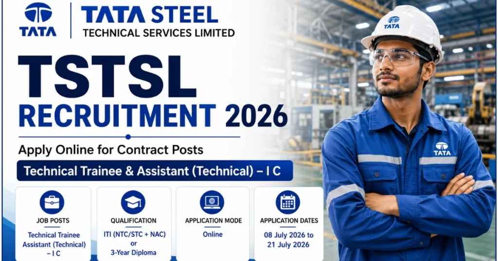 TSTSL Recruitment 2026 featured image for Technical Trainee and Assistant (Technical) jobs at Tata Steel Technical Services Limited