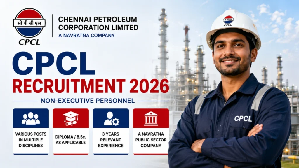 CPCL Recruitment 2026 recruitment thumbnail for Junior Engineering Assistant posts