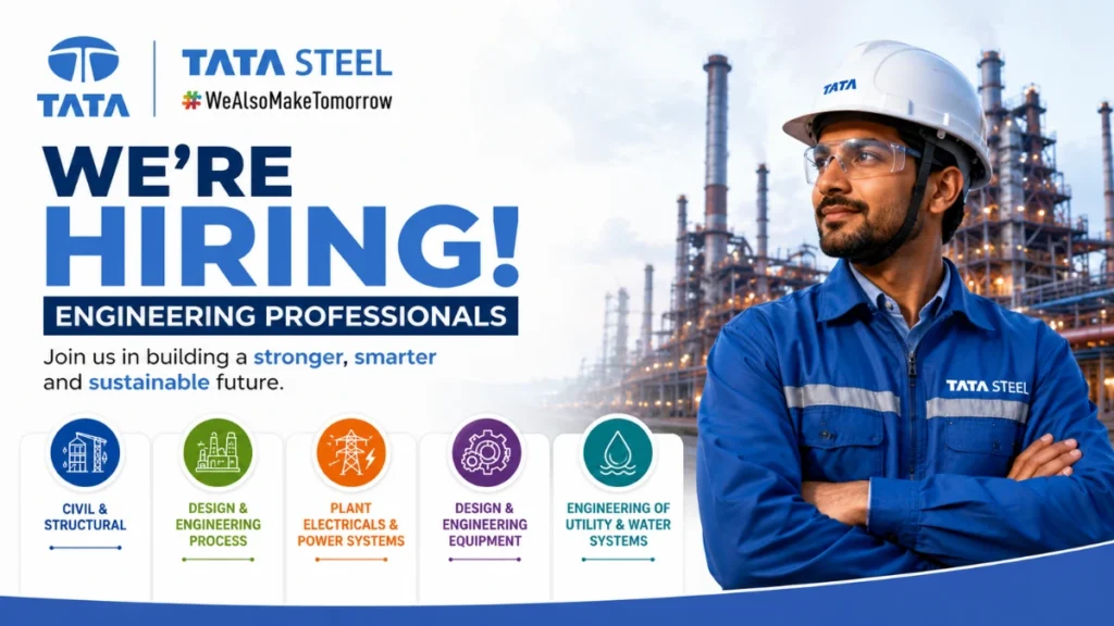 Tata Steel Recruitment 2026 hiring engineering professionals