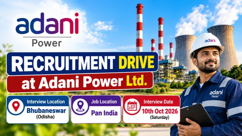 Adani Power Recruitment 2026 recruitment drive for engineers