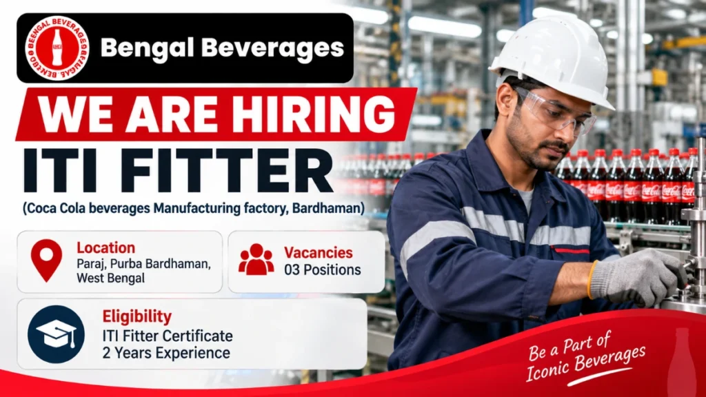 Bengal Beverages Recruitment 2026 for ITI Fitter Jobs