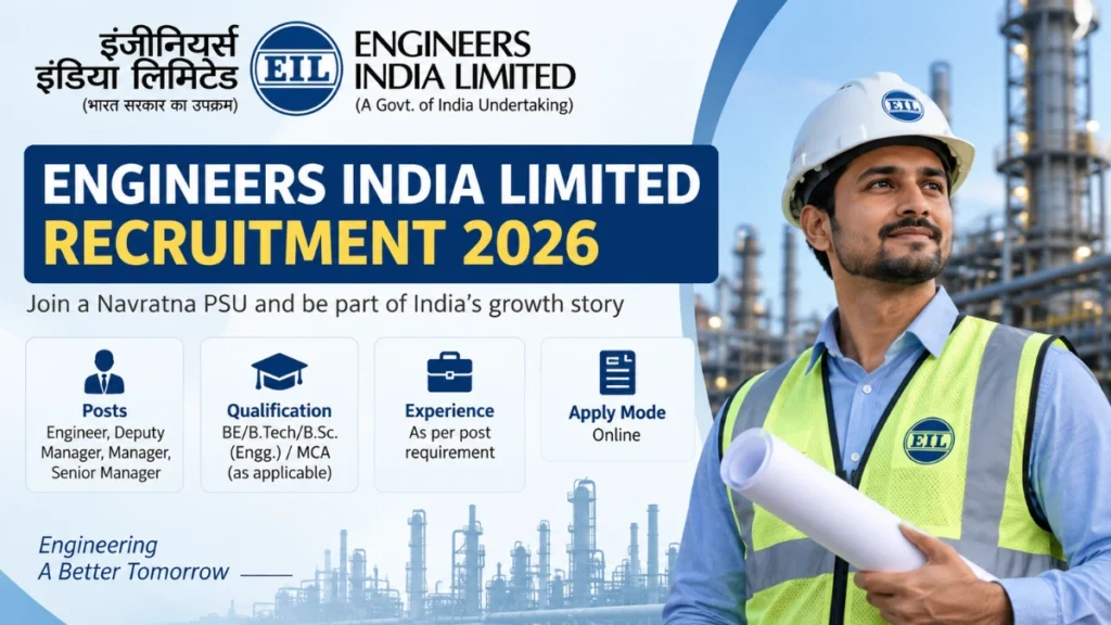Engineers India Limited Recruitment 2026 experienced personnel recruitment