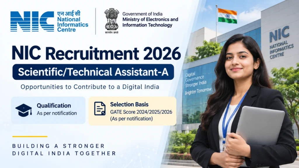 NIC Recruitment 2026 Scientific/Technical Assistant-A recruitment