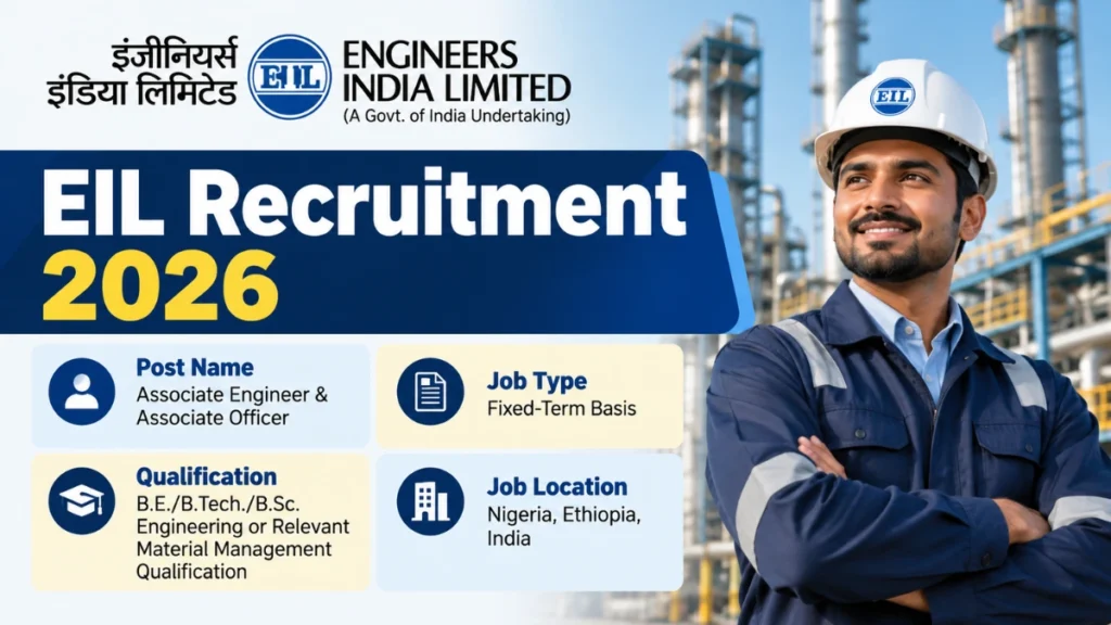 EIL Recruitment 2026 for Associate Engineer and Associate Officer posts