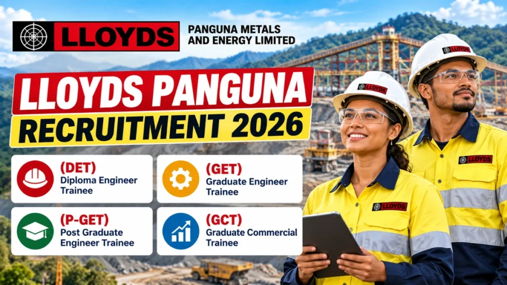 Lloyds Panguna Recruitment 2026 for DET, GET, P-GET and GCT trainee positions