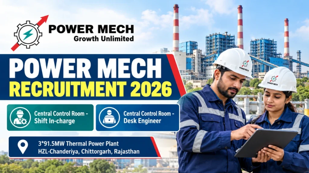 Power Mech Recruitment 2026 for Shift In-charge and Desk Engineer jobs