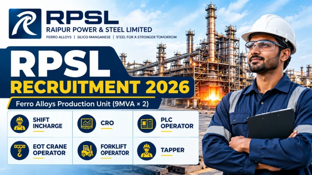 RPSL Recruitment 2026 for Ferro Alloys Production Unit Jobs