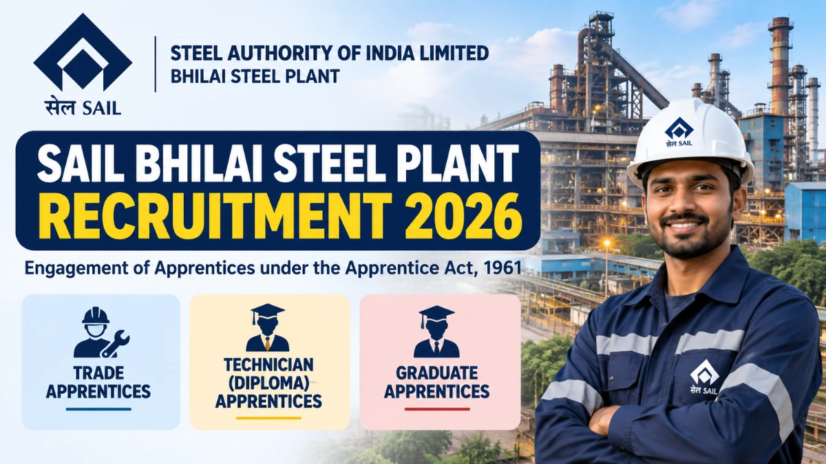 Aooprentice SAIL Bhilai Steel Plant Recruitment 2026 – Apprentice Vacancies
