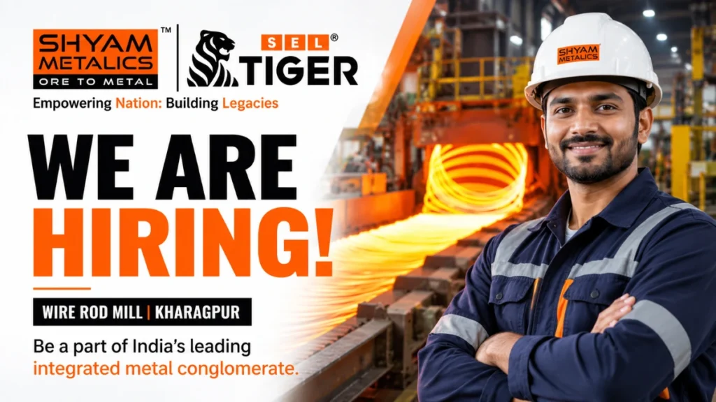 Shyam Metallics Recruitment 2026 hiring banner for Wire Rod Mill