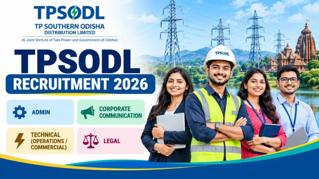 TPSODL Recruitment 2026 for Admin, Technical, Legal and Corporate Communication Posts