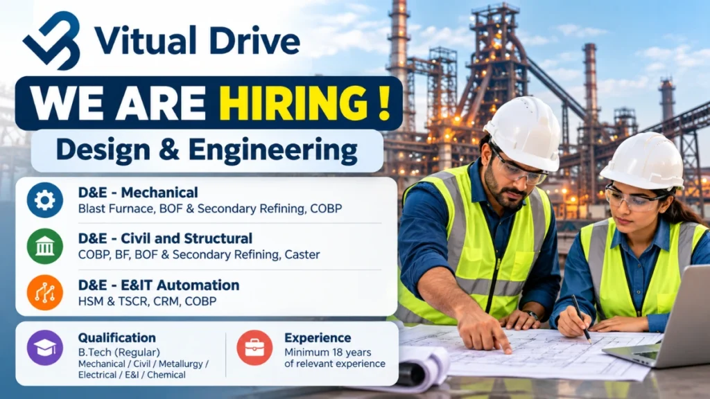 Vitual Drive Recruitment 2026 for Design and Engineering Jobs